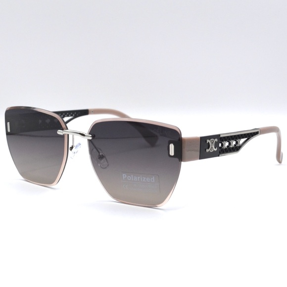 Celine Accessories - Celine Women Rimless Sunglasses | Tan/Silver/Black | New | No Box | No Tags